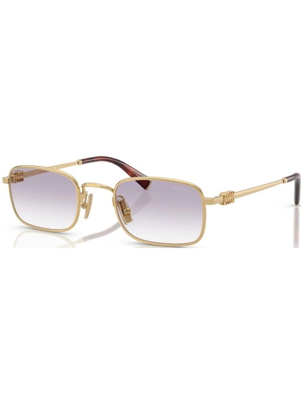 NEW MIU MIU SUNGLASSES, GOLD/GRAY MUA53S 5AK04O WOMEN MU A53S, SMU A53 EYEWEAR